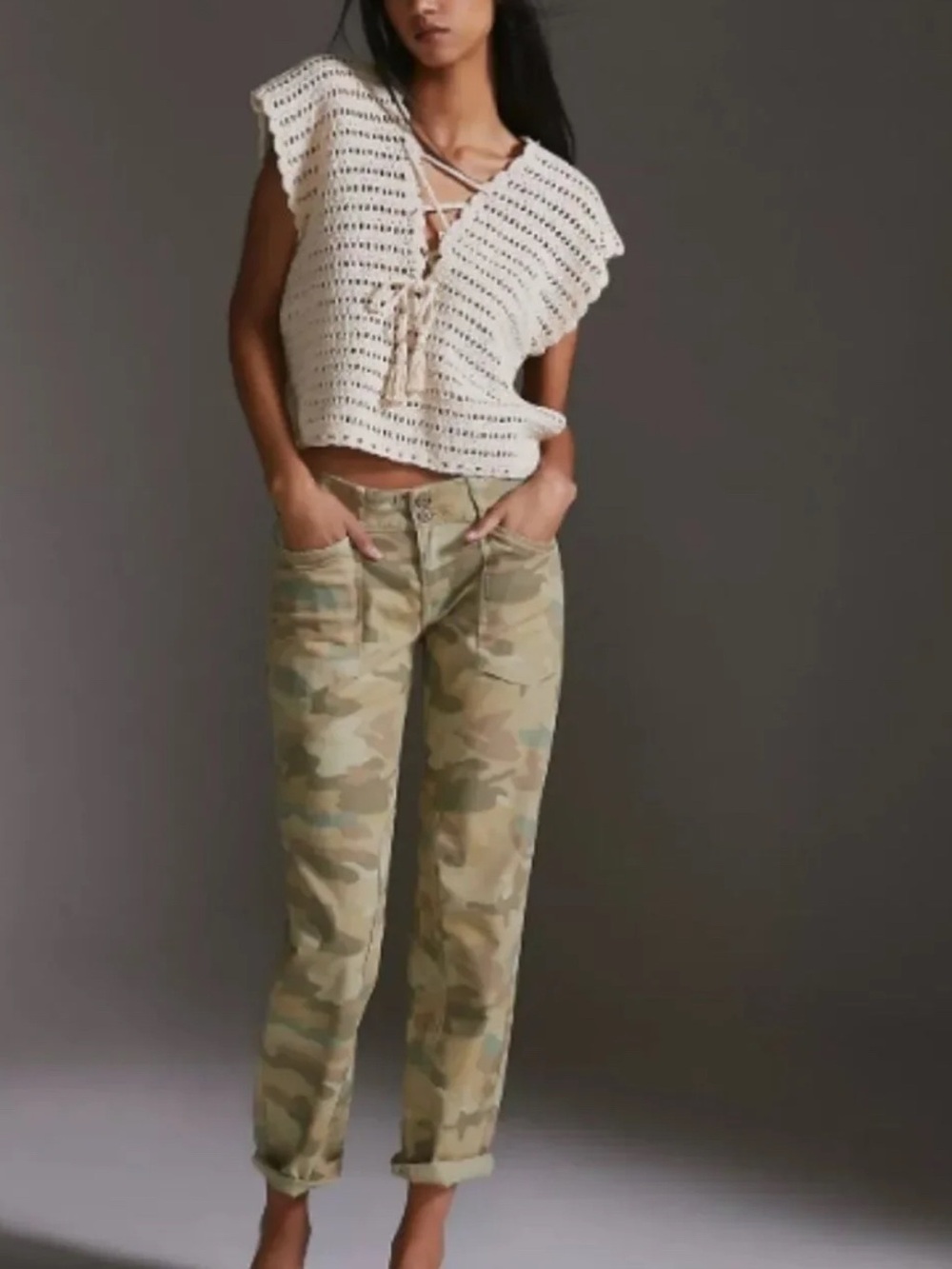 Anthropologie X Pilcro The Wanderer in camo